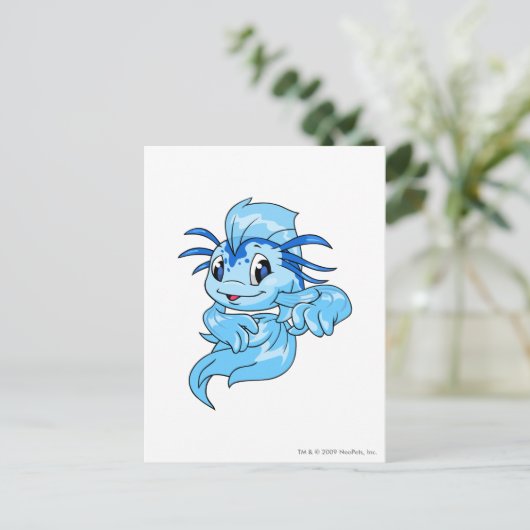 Koi Blue Postkarte (Stehend Vorderseite)