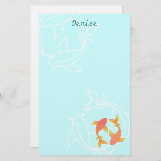 Koi Briefpapier (Vorne/Hinten)