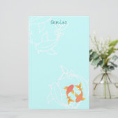 Koi Briefpapier (Stehend Vorderseite)