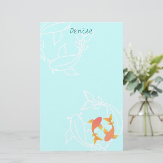 Koi Briefpapier (Stehend Vorderseite)