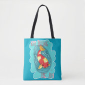 Koi Bring Me Joy Fun Fish Liebe Niedlich Slogan Tasche (Vorderseite)