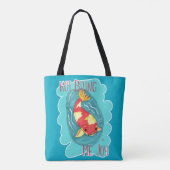 Koi Bring Me Joy Fun Fish Liebe Niedlich Slogan Tasche (Rückseite)