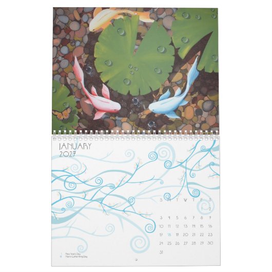 koi calander kalender (Jan 2027)