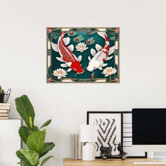 Koi Carp Archival Print Poster (Heimbüro)