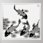 Koi Carp Art Print Poster (Vorne)