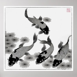 Koi Carp Art Print Poster