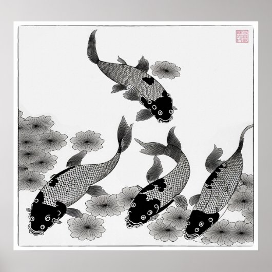 Koi Carp Art Print Poster (Vorne)