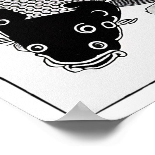 Koi Carp Art Print Poster (Ecke)