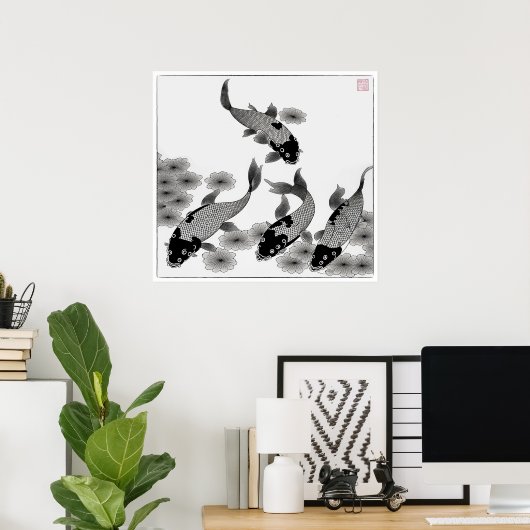 Koi Carp Art Print Poster (Heimbüro)