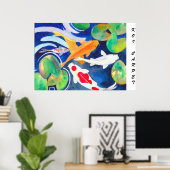 Koi carp et poster (Heimbüro)