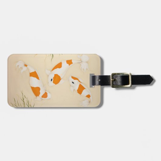 Koi Carp Fisch Cooles Gepäckstück Gepäckanhänger (Vorderseite horizontal)