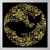 Koi Carp Fish Black Gold Printwerbung Poster (Vorne)