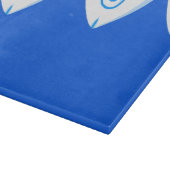 Koi Carp Fish Blue Abstrakte Schnittpappe Schneidebrett (Ecke)