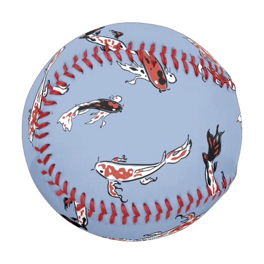 Koi Carp Fish Muster Baseball (Vorderseite Links)