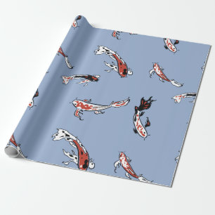 Koi Carp Fish Muster Geschenkpapier