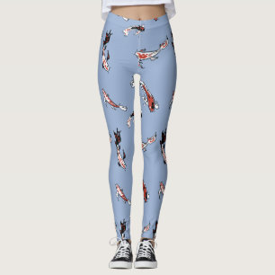 Koi Carp Fish Muster Leggings