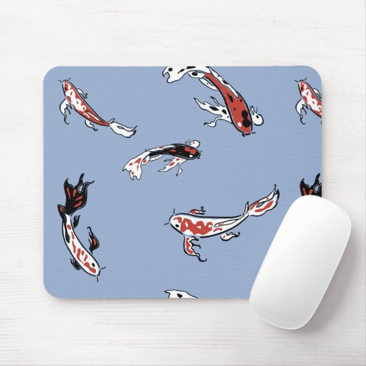Koi Carp Fish Muster Mousepad (Mit Mouse)