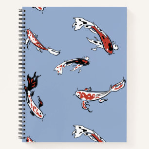 Koi Carp Fish Muster Notizblock