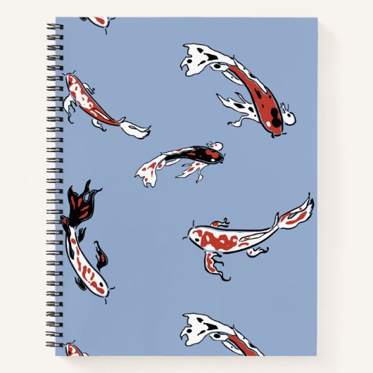 Koi Carp Fish Muster Notizblock (Vorderseite)