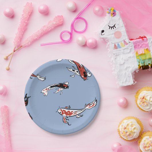 Koi Carp Fish Muster Pappteller (Party)