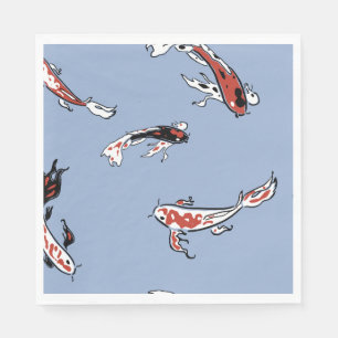 Koi Carp Fish Muster Serviette