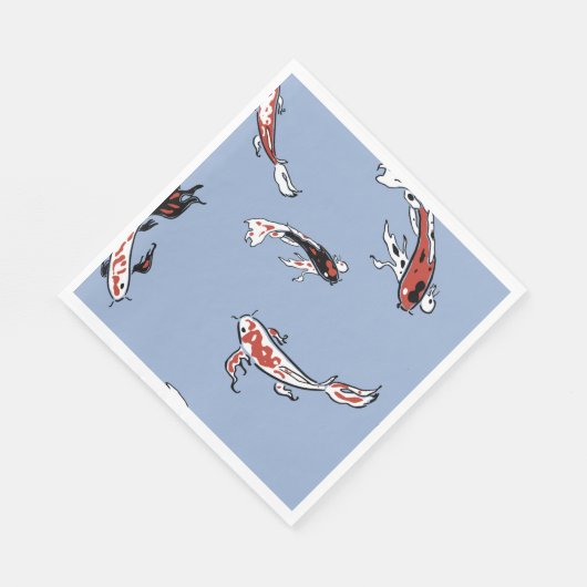 Koi Carp Fish Muster Serviette (Ecke)