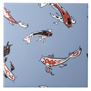 Koi Carp Fish Muster Tile Fliese