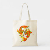 Koi Carp Fish Orange Green Tragetasche (Rückseite)