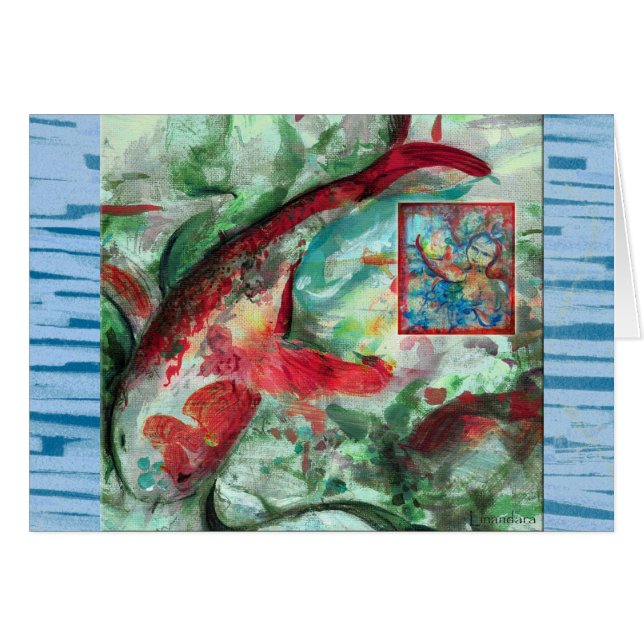 Koi Carp Fish Painting (Vorderseite (Horizontal))