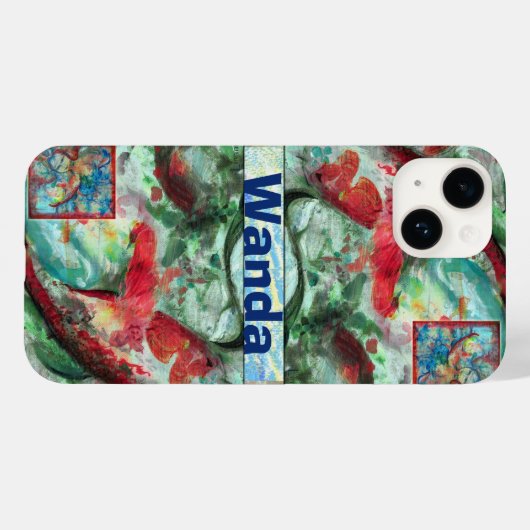 Koi Carp Fish Painting Case-Mate iPhone Hülle (Rückseite (Horizontal))