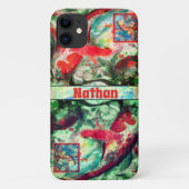 Koi Carp Fish Painting iPhone Case (Rückseite)