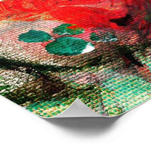 Koi Carp Fish Painting Poster (Ecke)