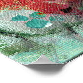 Koi Carp Fish Painting Poster (Ecke)