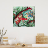 Koi Carp Fish Painting Poster (Küche)