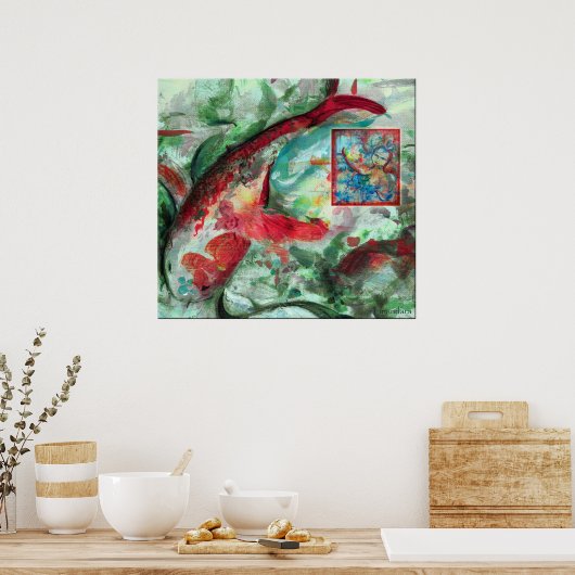 Koi Carp Fish Painting Poster (Küche)