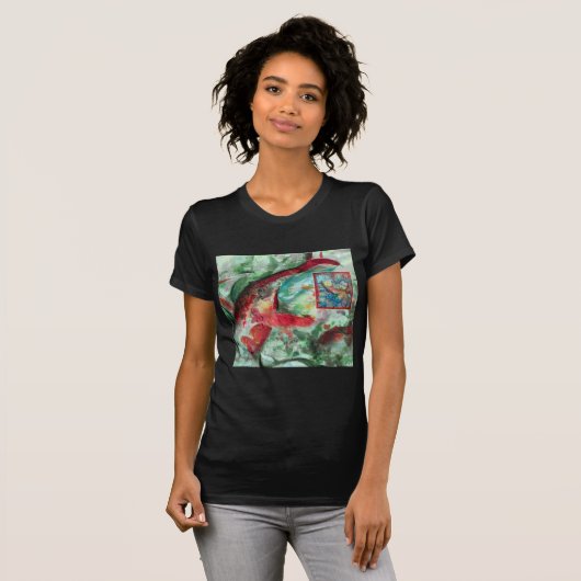 Koi Carp Fish Painting T-Shirt (Vorne ganz)