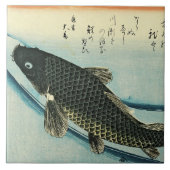 Koi (Carp) - Hiroshige japanische Fischdruckerei Fliese (Vorderseite)