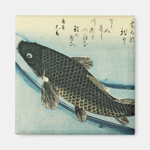 Koi (Carp) - Hiroshige japanische Fischdruckerei Magnet