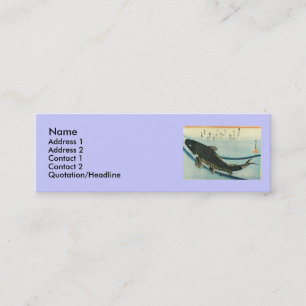 Koi (Carp) - Hiroshige japanische Fischdruckerei Mini Visitenkarte