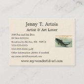 Koi (Carp) - Hiroshige japanische Fischdruckerei Visitenkarte (Rückseite)