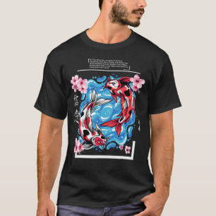 Koi Carp Japanischer Fischdesign T-Shirt