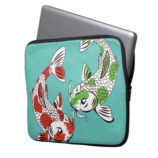 Koi Carp Laptopschutzhülle (Vorderseite Links)