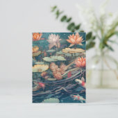 Koi Carp Postcard Postkarte (Stehend Vorderseite)