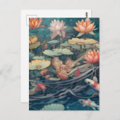 Koi Carp Postcard Postkarte (Vorne/Hinten)
