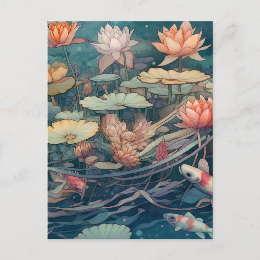 Koi Carp Postcard Postkarte (Vorderseite)