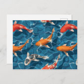 Koi Carp Postkarte (Vorne/Hinten)