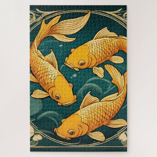 Koi Carp Print 1014 Stück Jigsaw Puzzle (Vertikal)