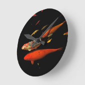 Koi Carp Runde Wanduhr (Winkel)