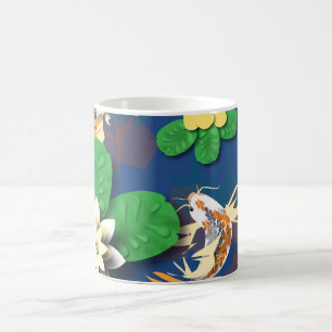 Koi Carp und Lotus Blume Kaffeetasse