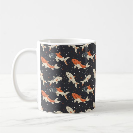 Koi Carps Muster Kaffeetasse (Links)